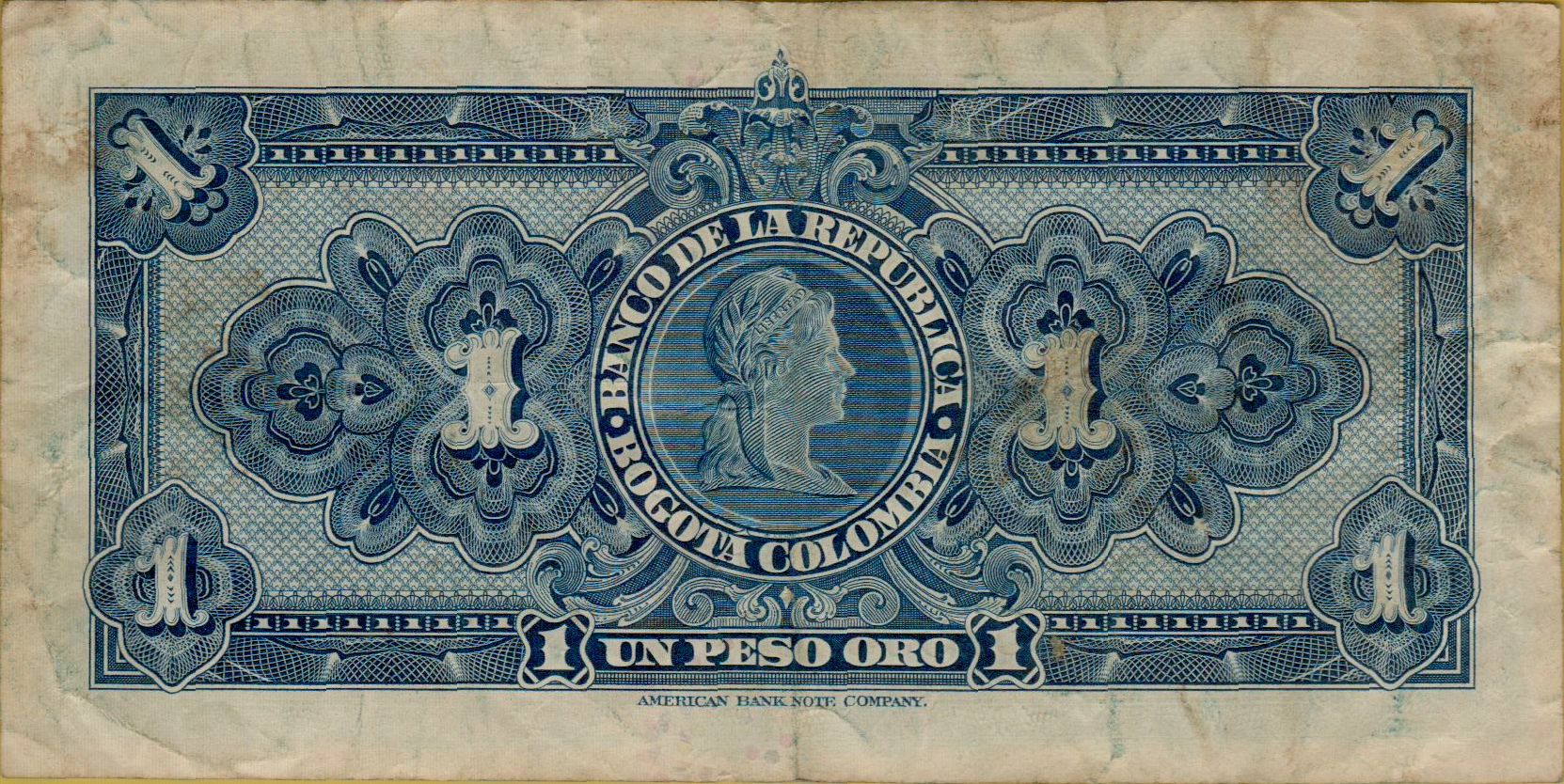 Colombia 1 1954 VF P-380/g